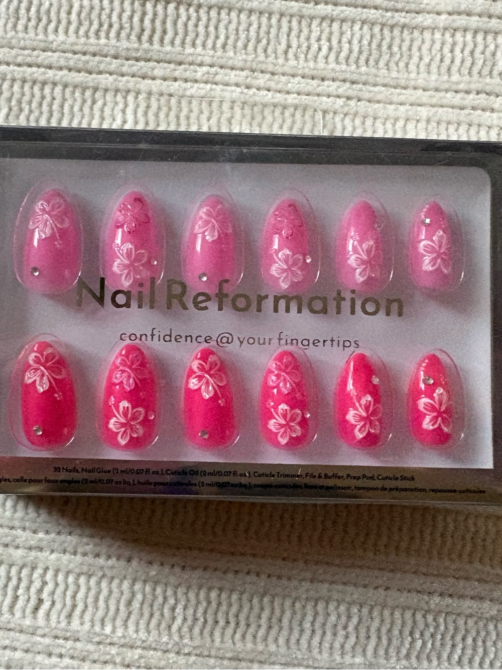 Nail Reformation Pink Floral Press-On Nail Set